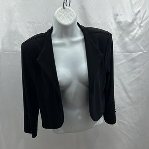 Black jacket no buttons or clips